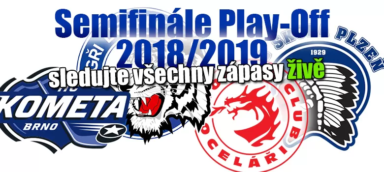 Známe všechny týmy letošního semifinále Play Off! Kometa Brno, Oceláři Třinec, Bílí Tygři Liberec a Škoda Plzeň! obrázek