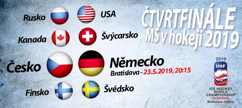 Známe všechny čtyři dvojice pro letošní čtvrfinále MS v hokeji! Česko bude hrát s Německem! obrázek