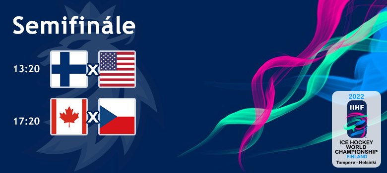 Semifinále MS: Finsko - USA a Kanada - Česko